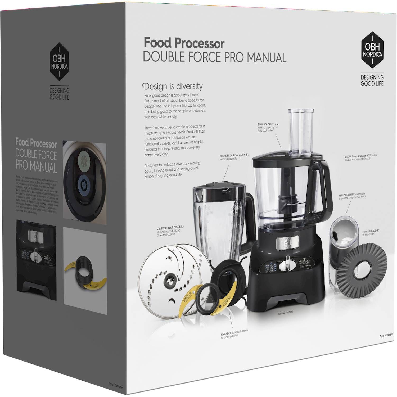 OBH Nordica Foodprocessor Double Force Pro Manual - Billede 6